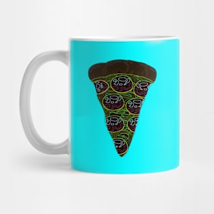 Psychedelic Pepperoni Pizza Design Mug